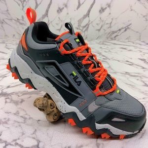 Men's Fila Oakmont Tr Grey | Black | Orange Sneakers 054 NWT